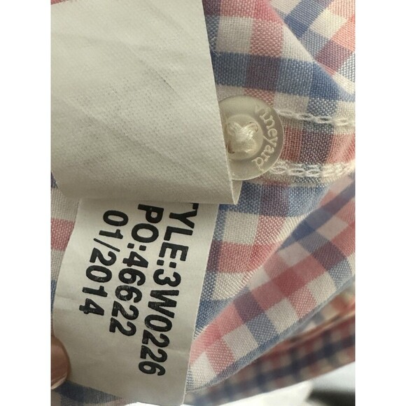 boys vineyard vines button down size M/12-14 pink/blue/white plaid - Picture 5 of 6